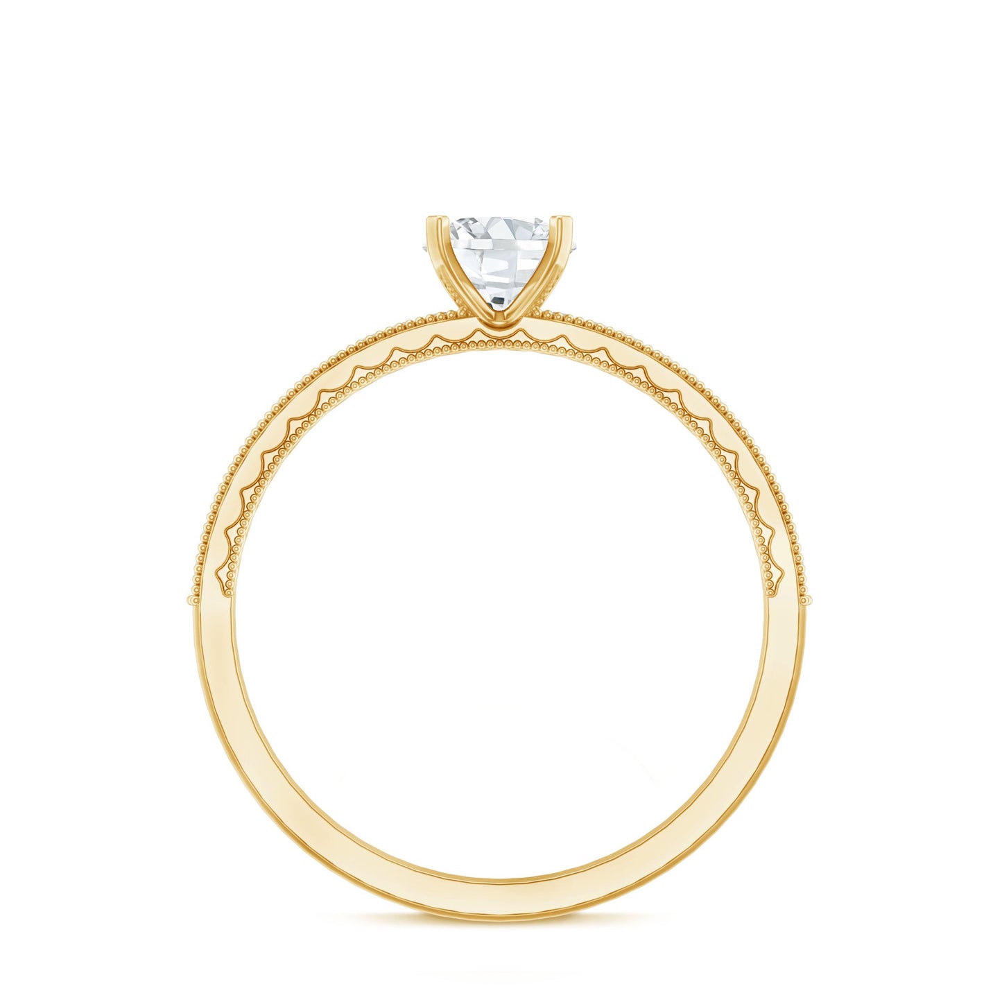 0.4 Carat Lab Grown Diamond Engagement Ring With Side Stones