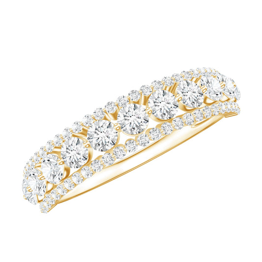 Classic Lab Grown Diamond Half Eternity Wedding Band for Women