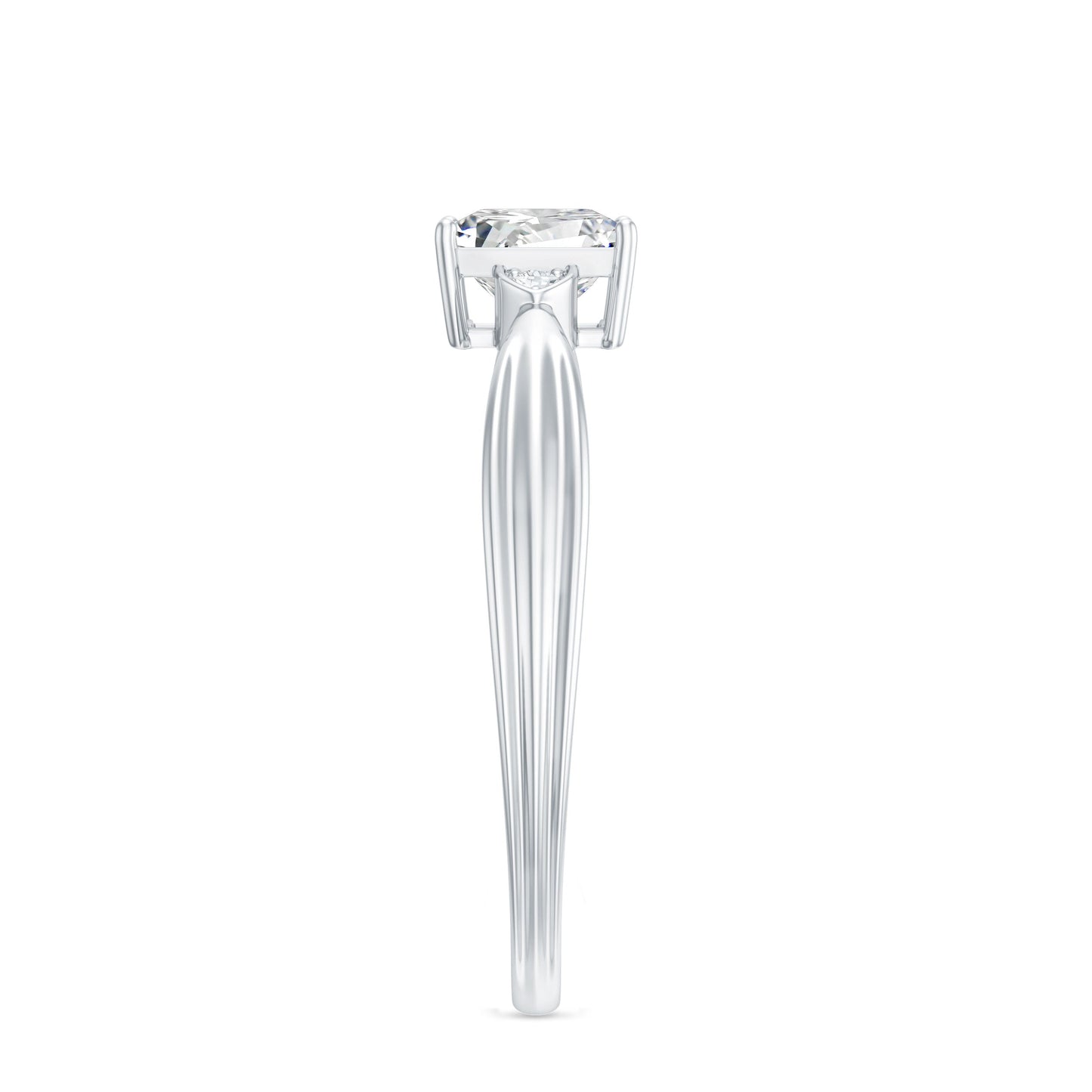 0.8 Carat Princess Cut Lab Grown Diamond Solitaire Promise Ring