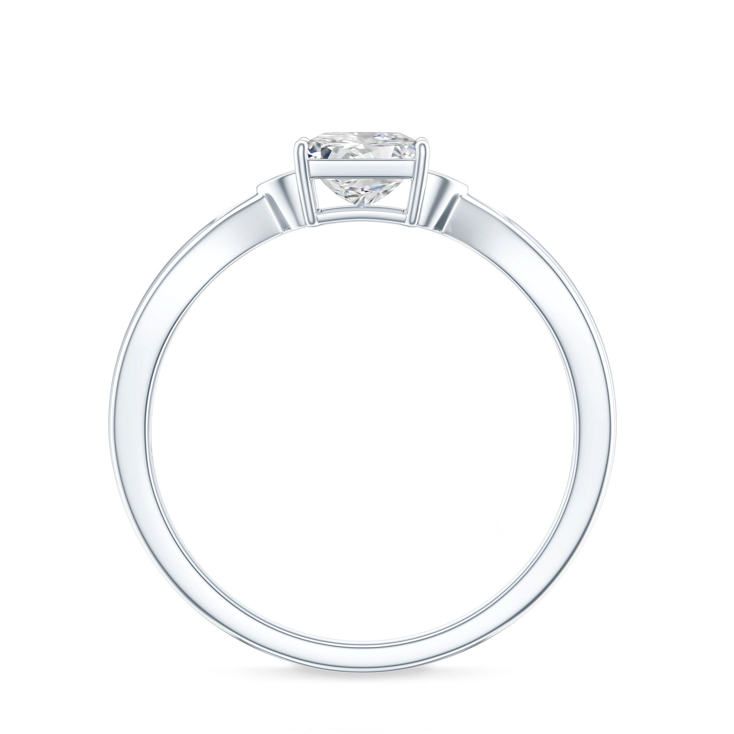 0.8 Carat Princess Cut Lab Grown Diamond Solitaire Promise Ring