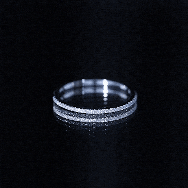 Certified Diamond Half Eternity Ring in Pave Setting