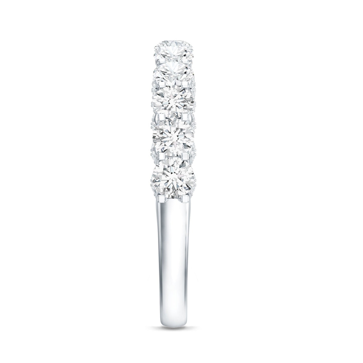 Lab Grown Diamond Half Eternity Wedding Band for Women
