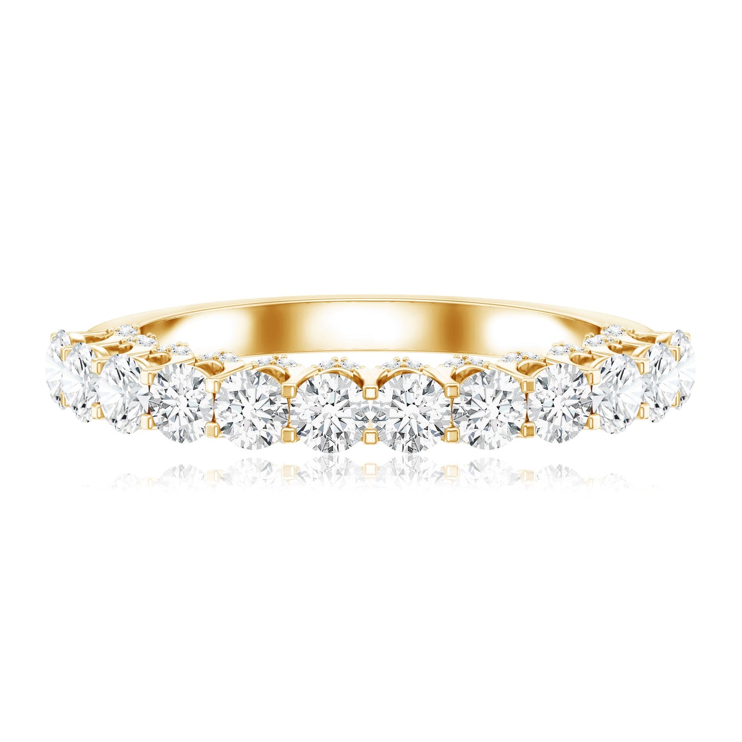 Lab Grown Diamond Half Eternity Wedding Band for Women