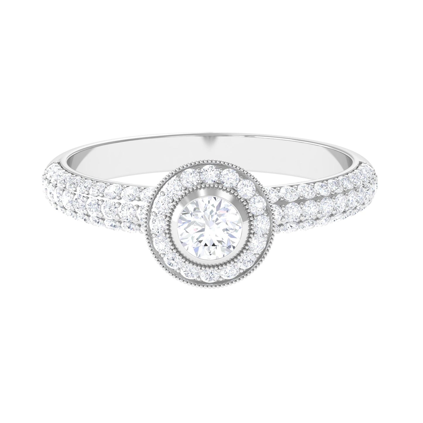 Vintage Inspired Diamond Engagement Ring for Women