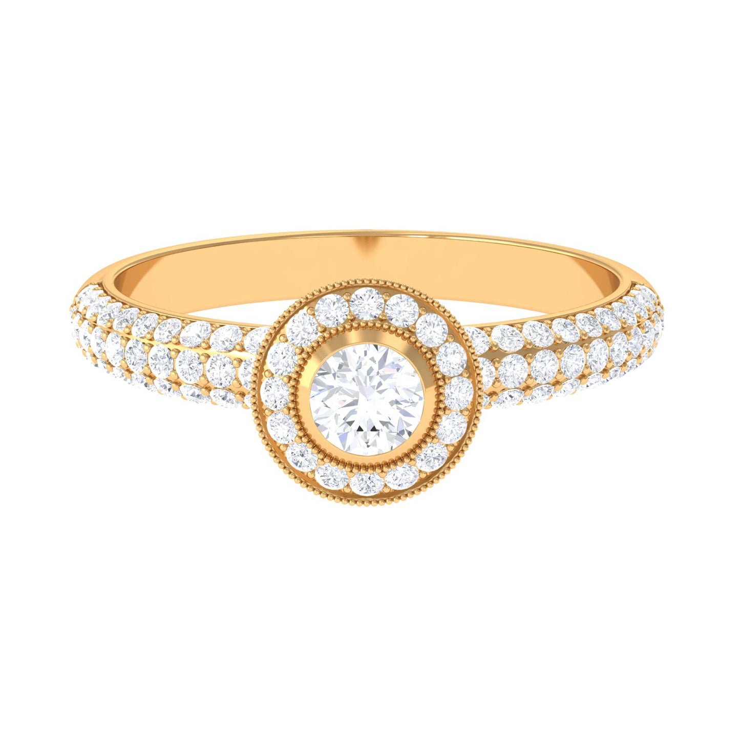Vintage Inspired Diamond Engagement Ring for Women