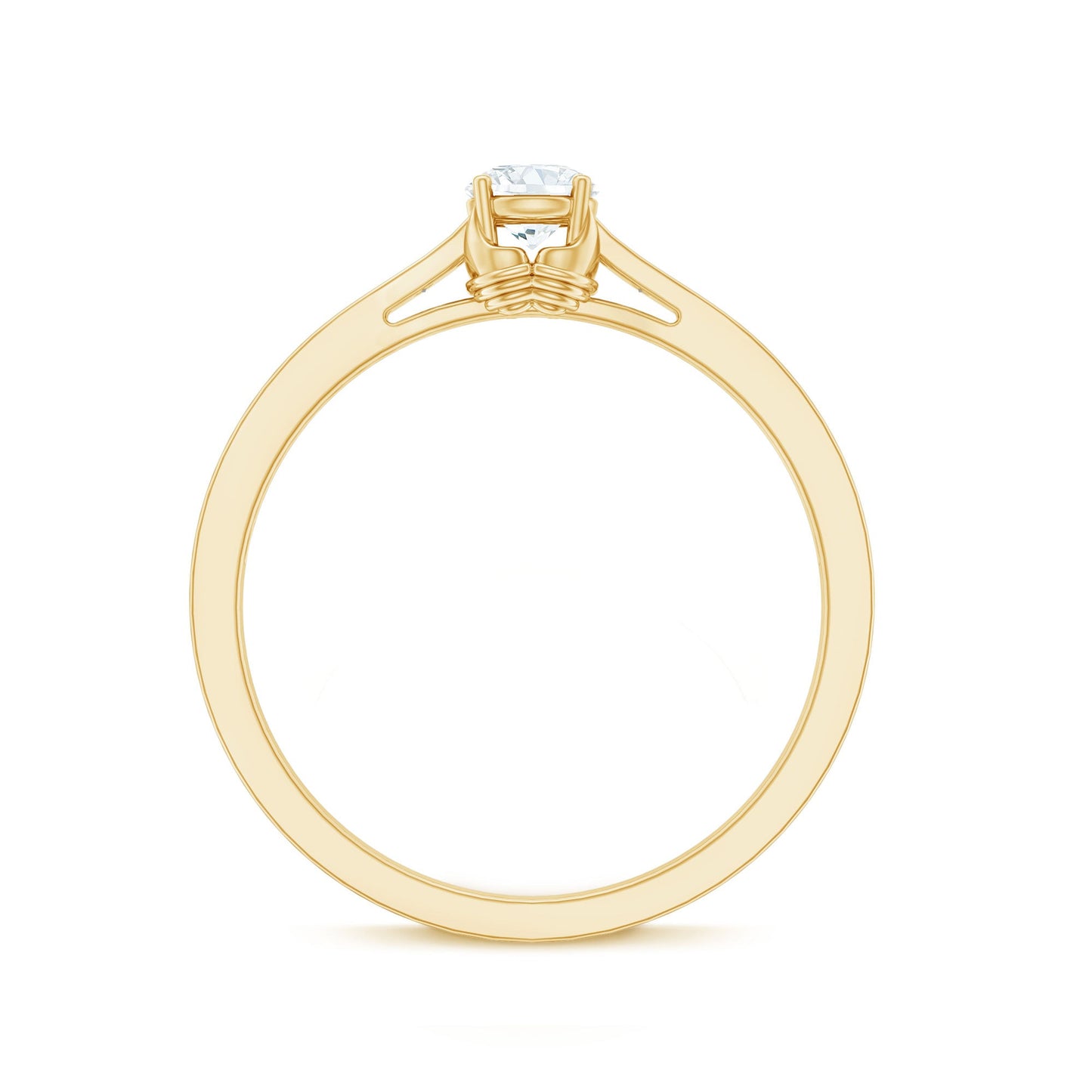 Minimal Round Diamond Promise Ring