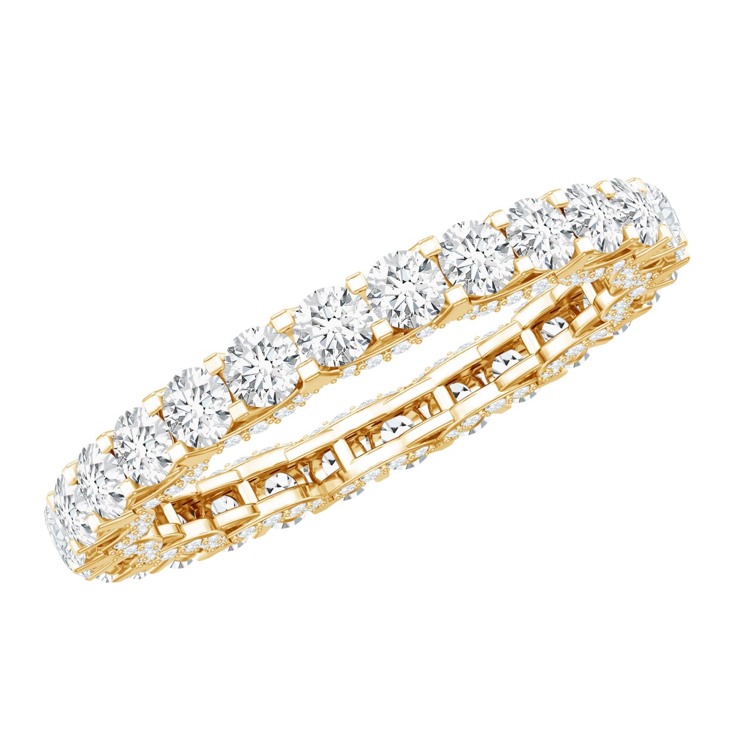 Trellis Set Moissanite Full Eternity Band Ring