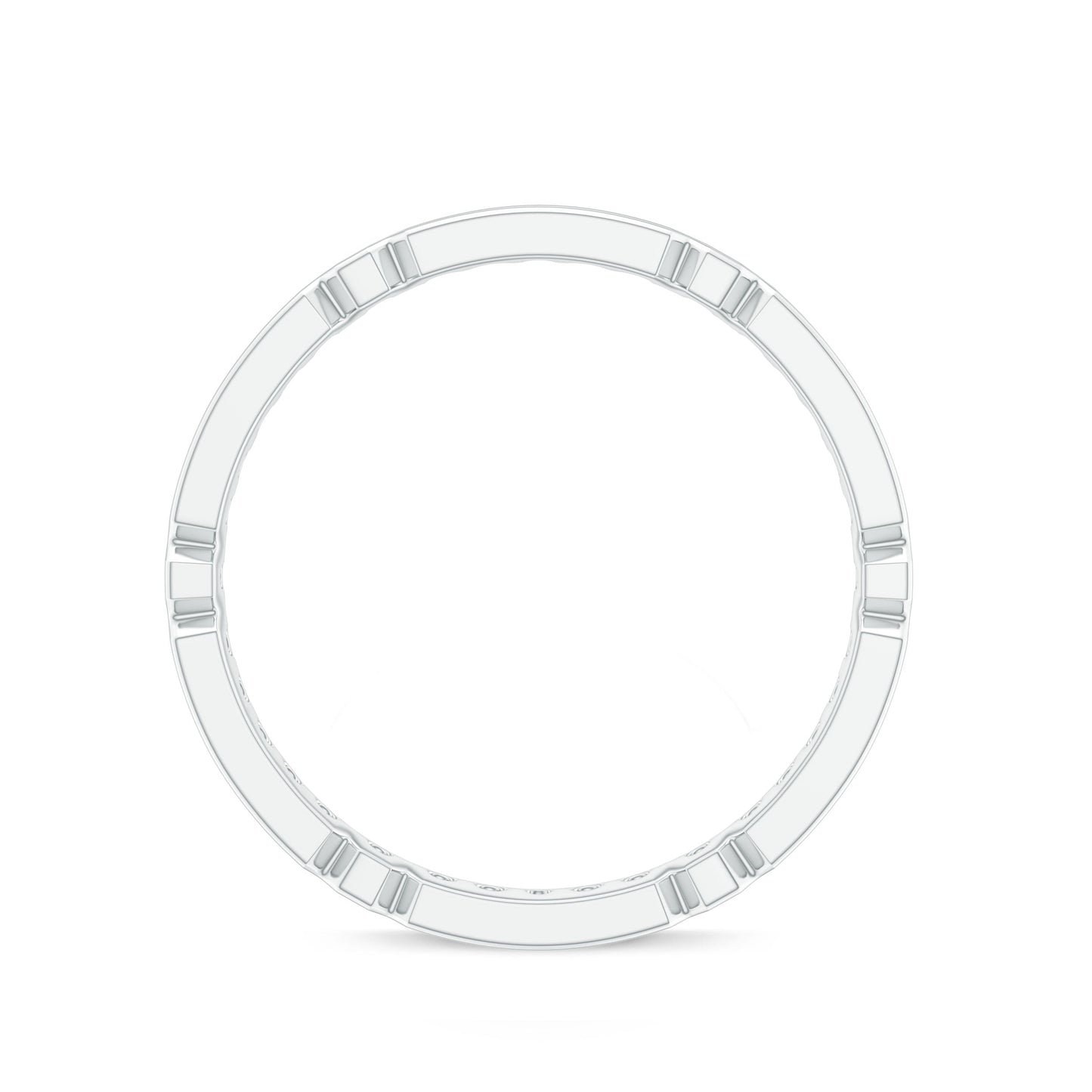 Classic Moissanite Full Eternity Ring in Pin Point Setting