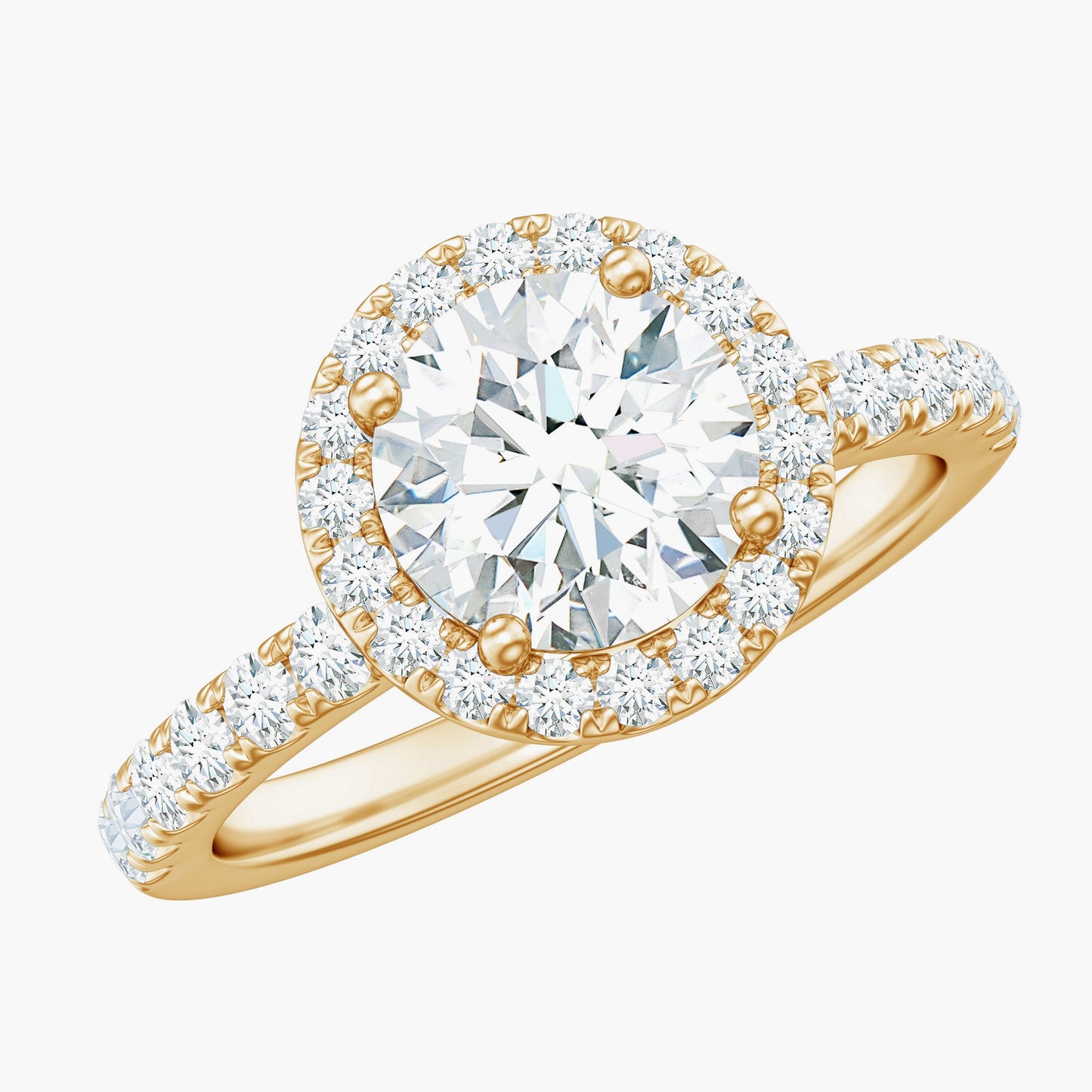 Classic Moissanite Halo Engagement Ring for Women