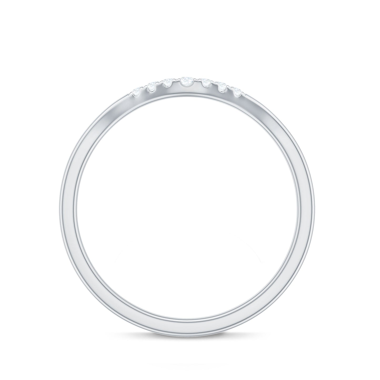 Natural Diamond Curved Enhancer Ring for Women