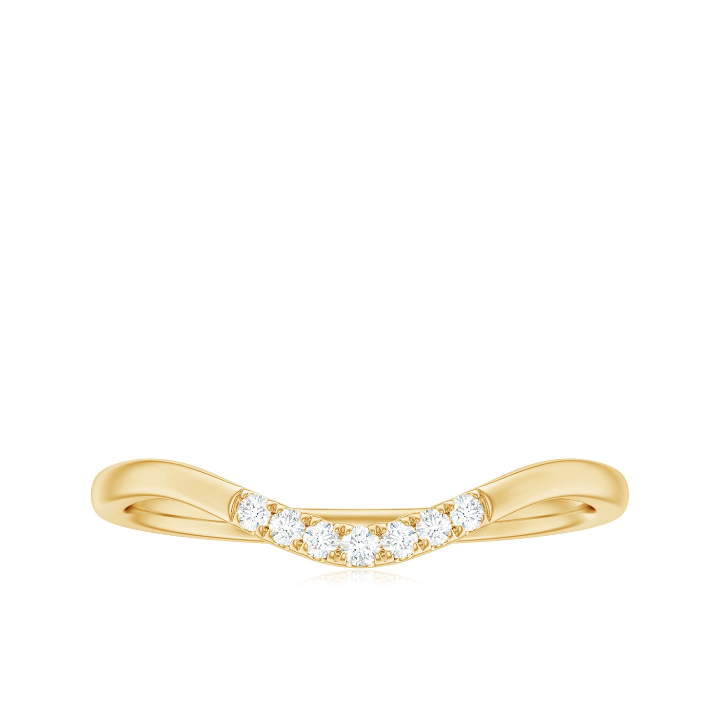 Natural Diamond Curved Enhancer Ring for Women