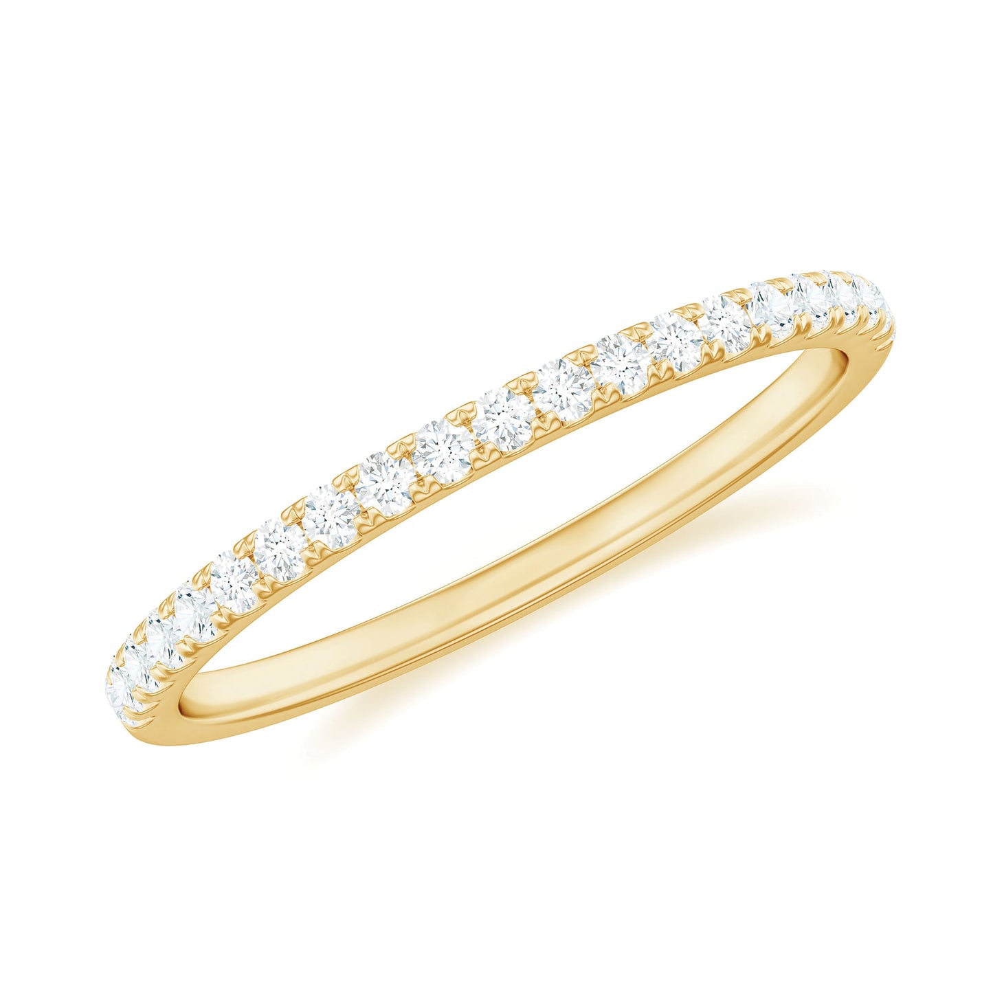 Stackable Diamond Eternity Ring in Fish Tail Setting