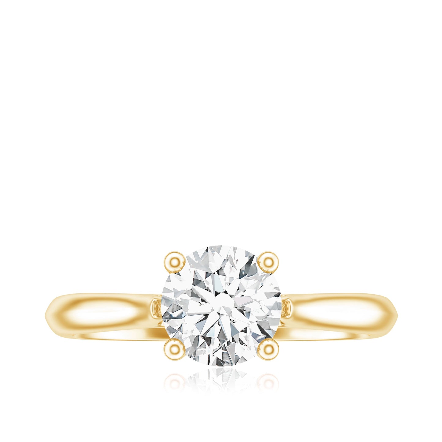 Round Shaped Moissanite Solitaire Engagement Ring