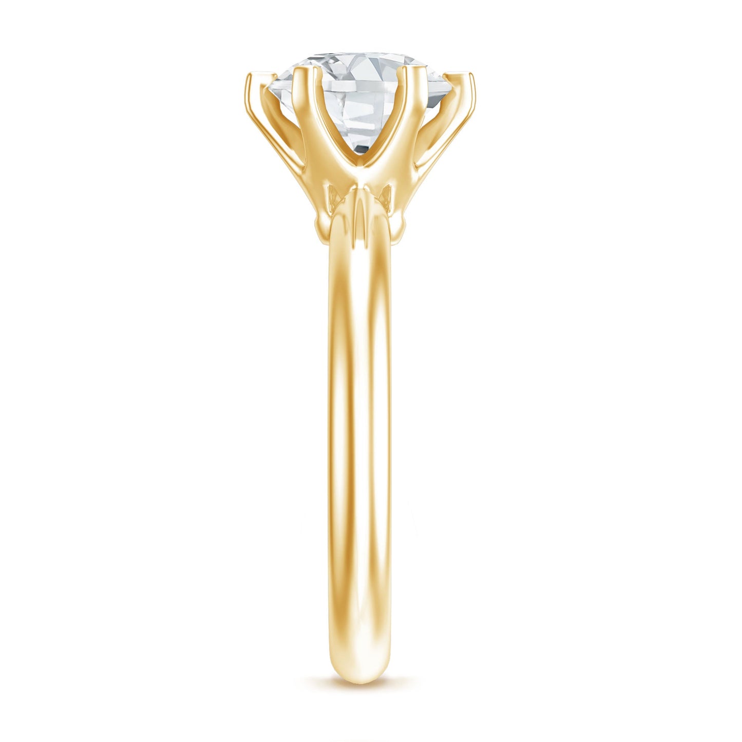 2 CT Moissanite Solitaire Engagement Ring in 6 Prongs