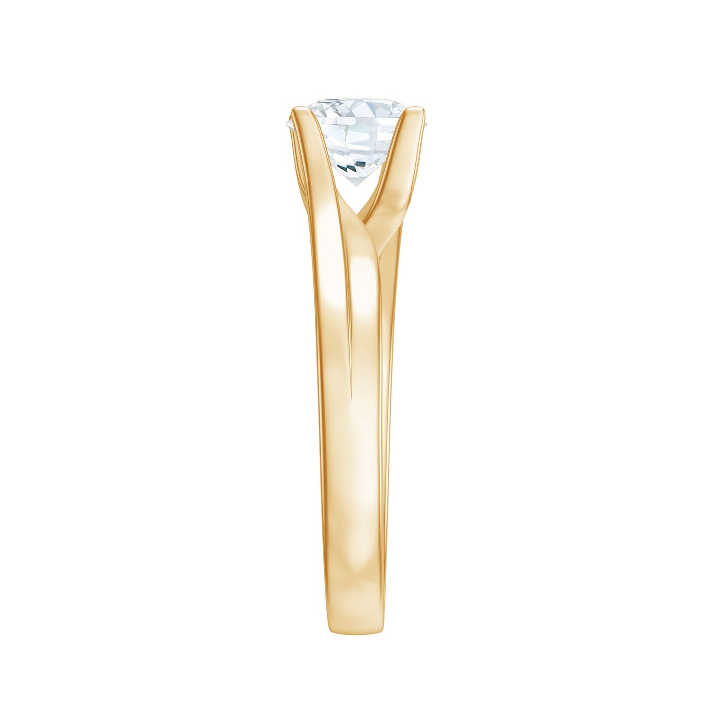 1.3 Carat Round Moissanite Solitaire Engagement Ring in Reverie Setting