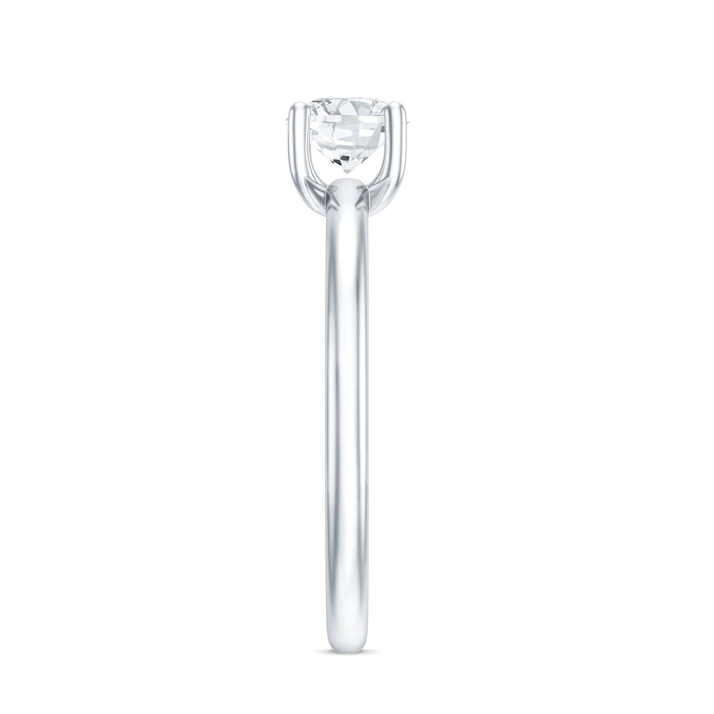 Certified 0.9 Carat Moissanite Solitaire Promise Ring for Her