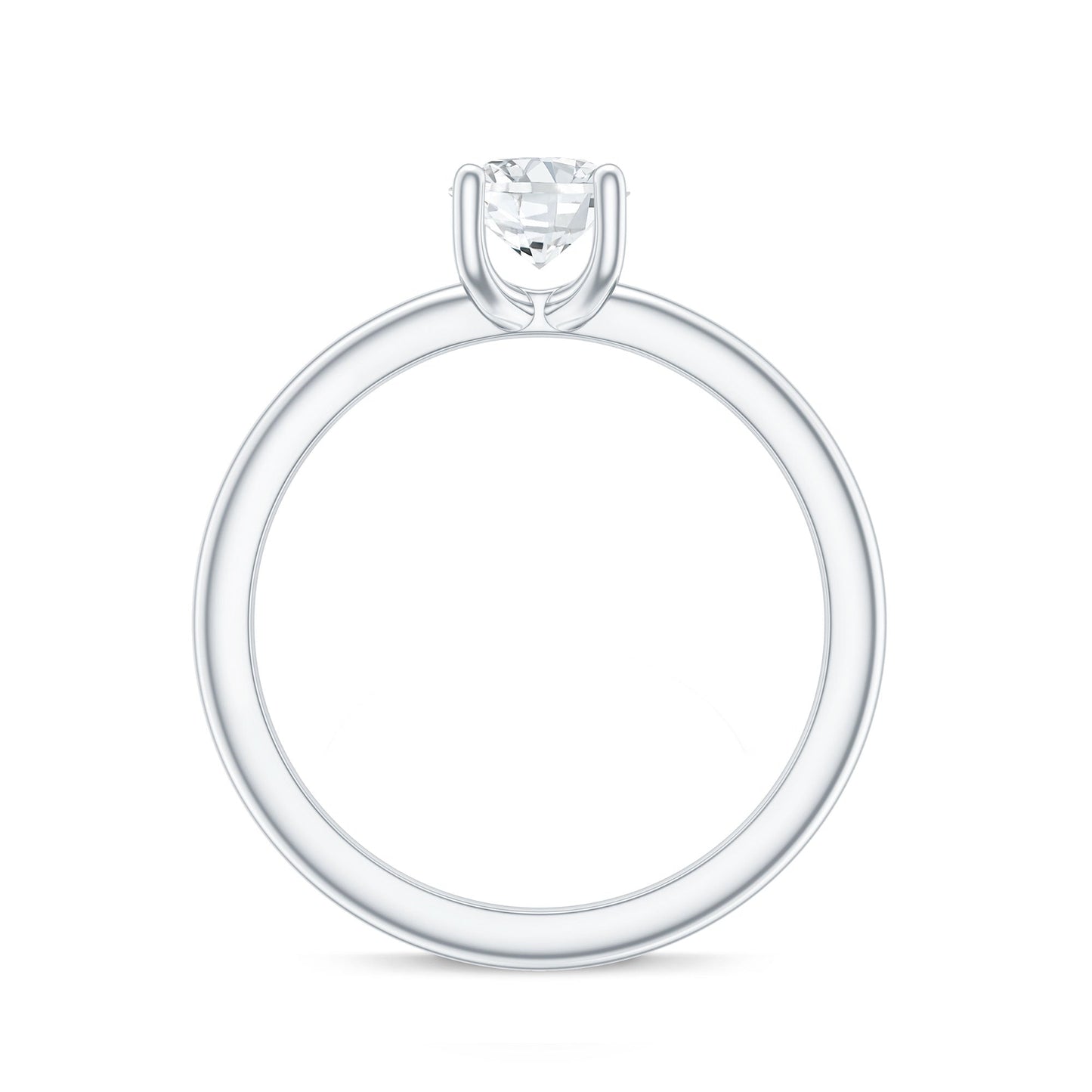 Certified 0.9 Carat Moissanite Solitaire Promise Ring for Her