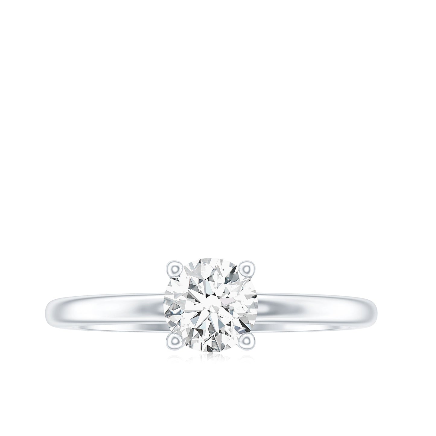 Certified 0.9 Carat Moissanite Solitaire Promise Ring for Her