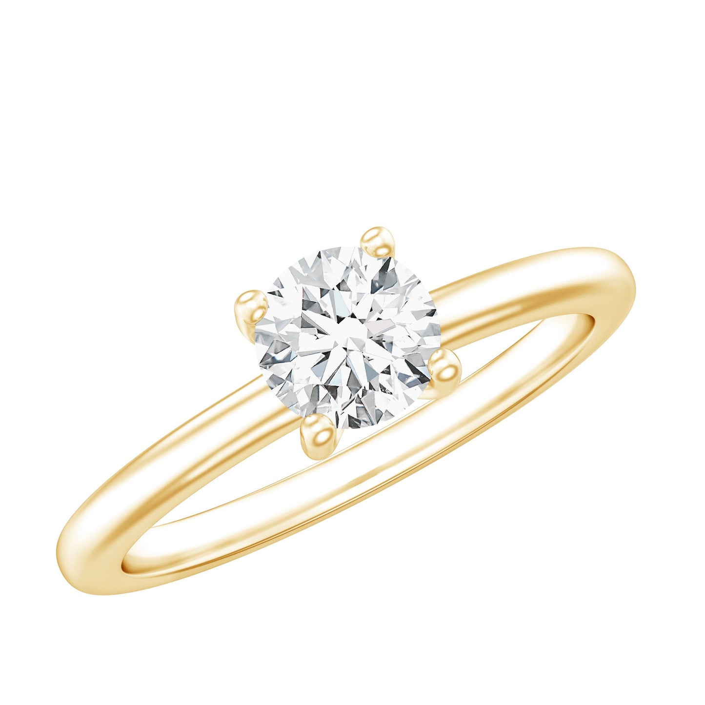 Certified 0.9 Carat Moissanite Solitaire Promise Ring for Her