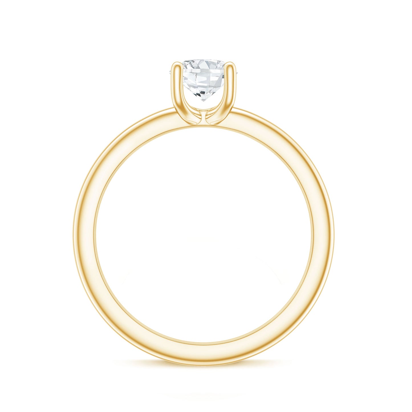 Certified 0.9 Carat Moissanite Solitaire Promise Ring for Her