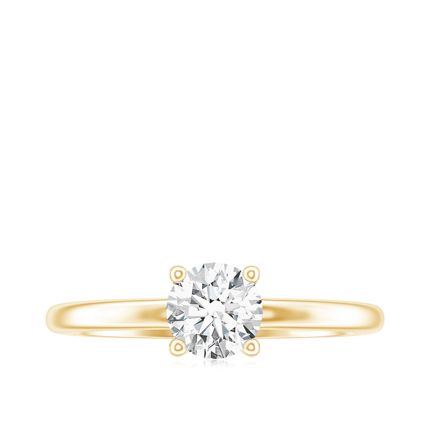 Certified 0.9 Carat Moissanite Solitaire Promise Ring for Her