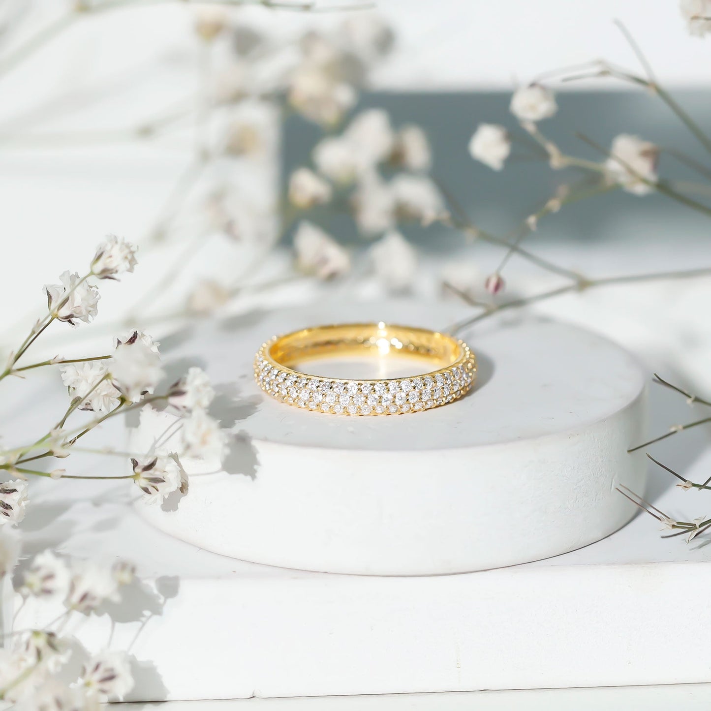 Classic Moissanite Eternity Wedding Band for Women
