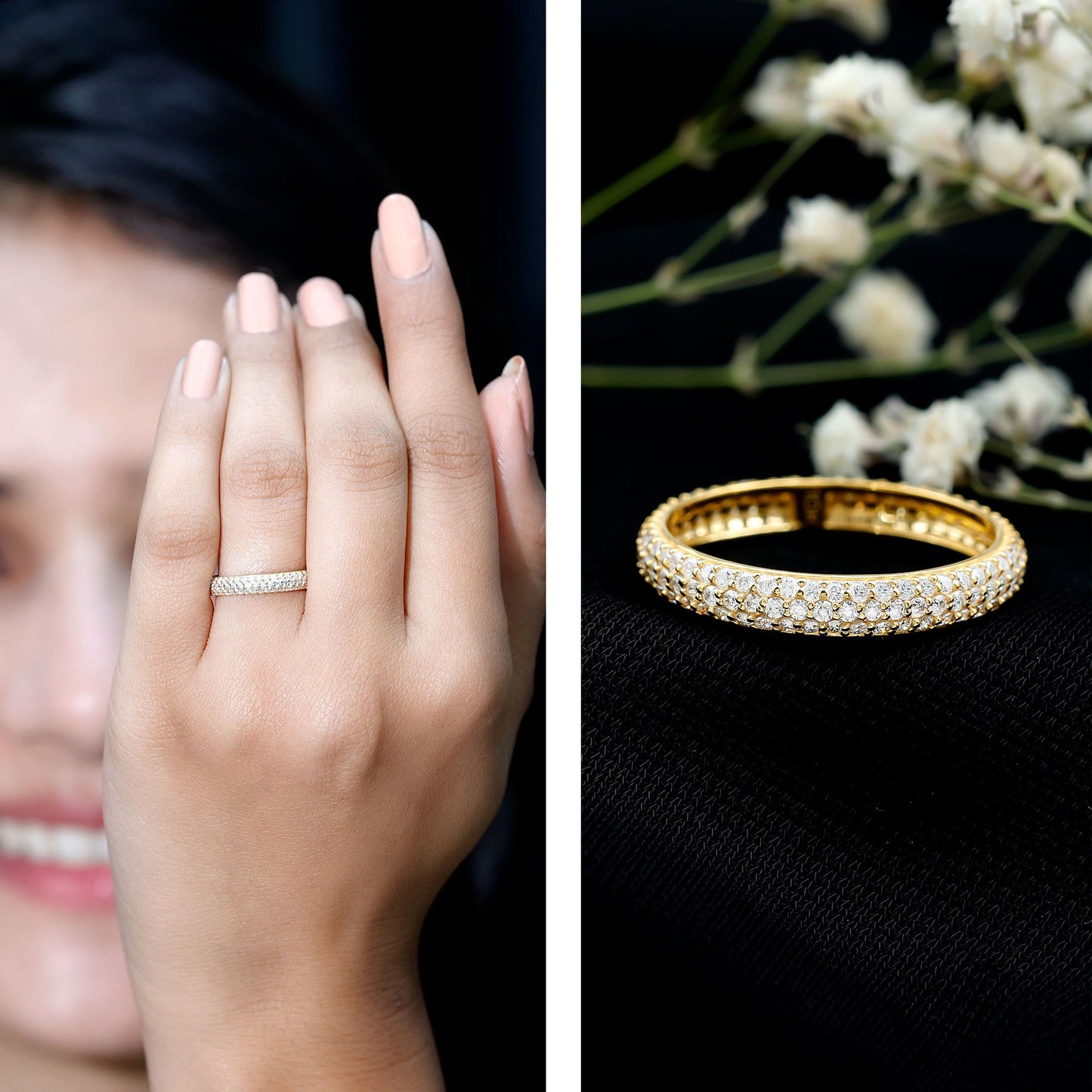 Classic Moissanite Eternity Wedding Band for Women