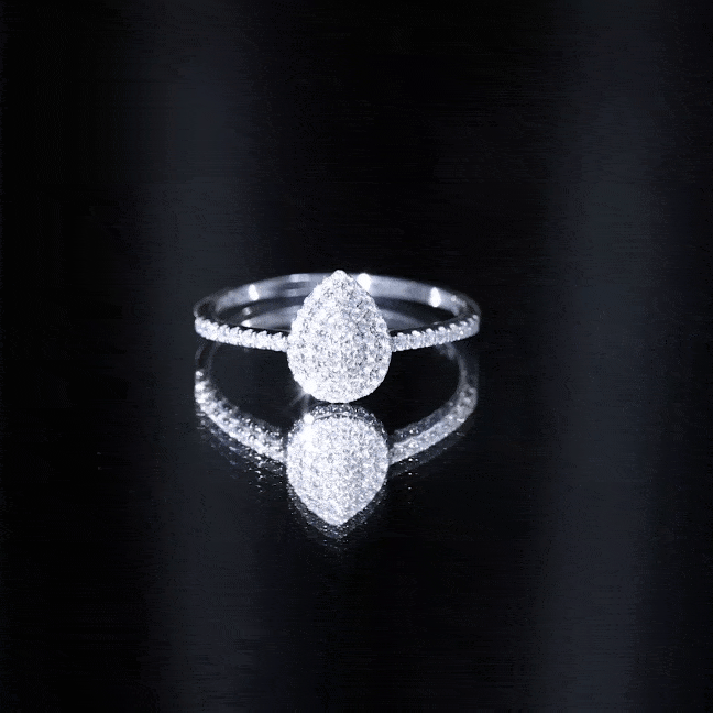 Diamond Pear Shaped Engagement Ring