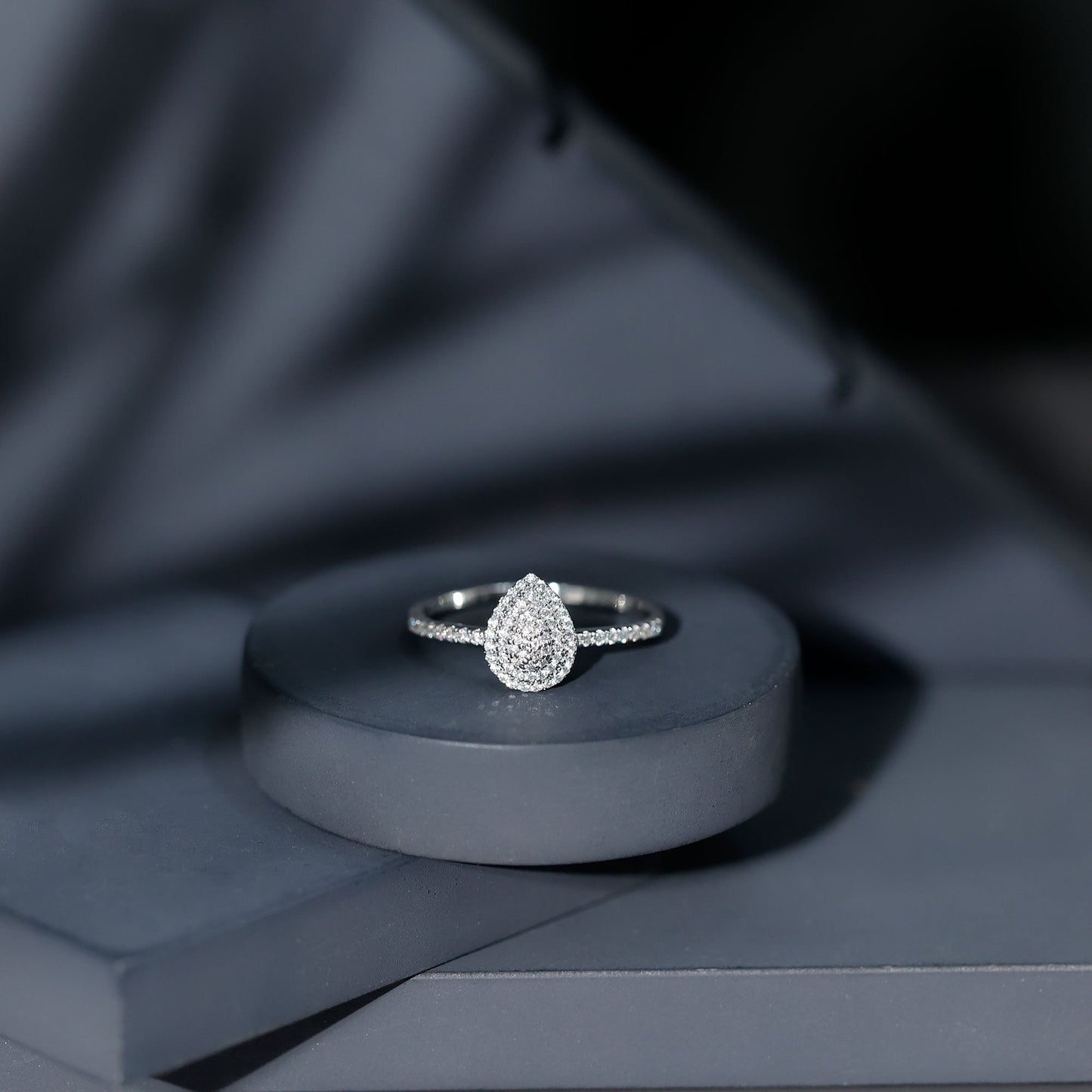 Diamond Pear Shaped Engagement Ring