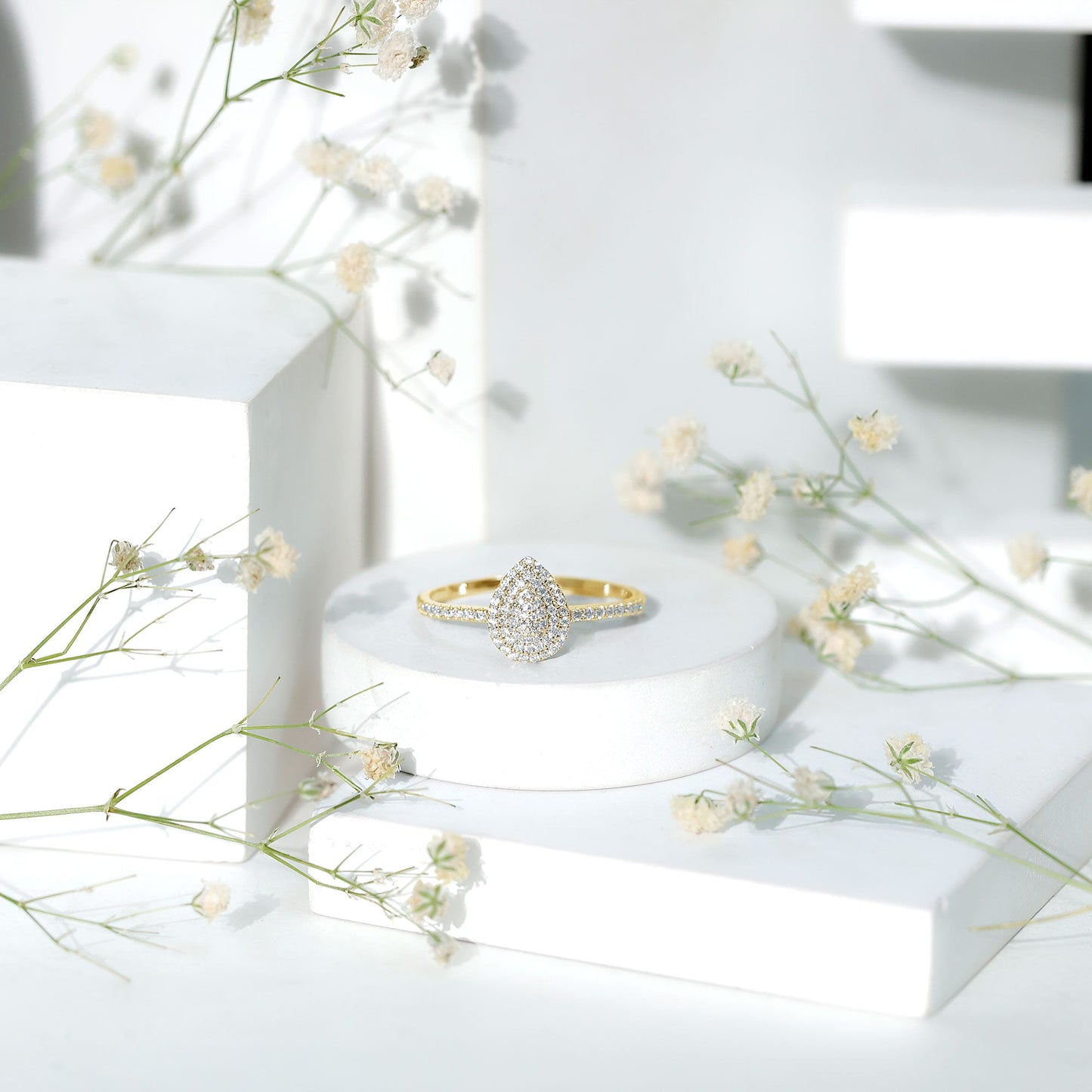 Diamond Pear Shaped Engagement Ring