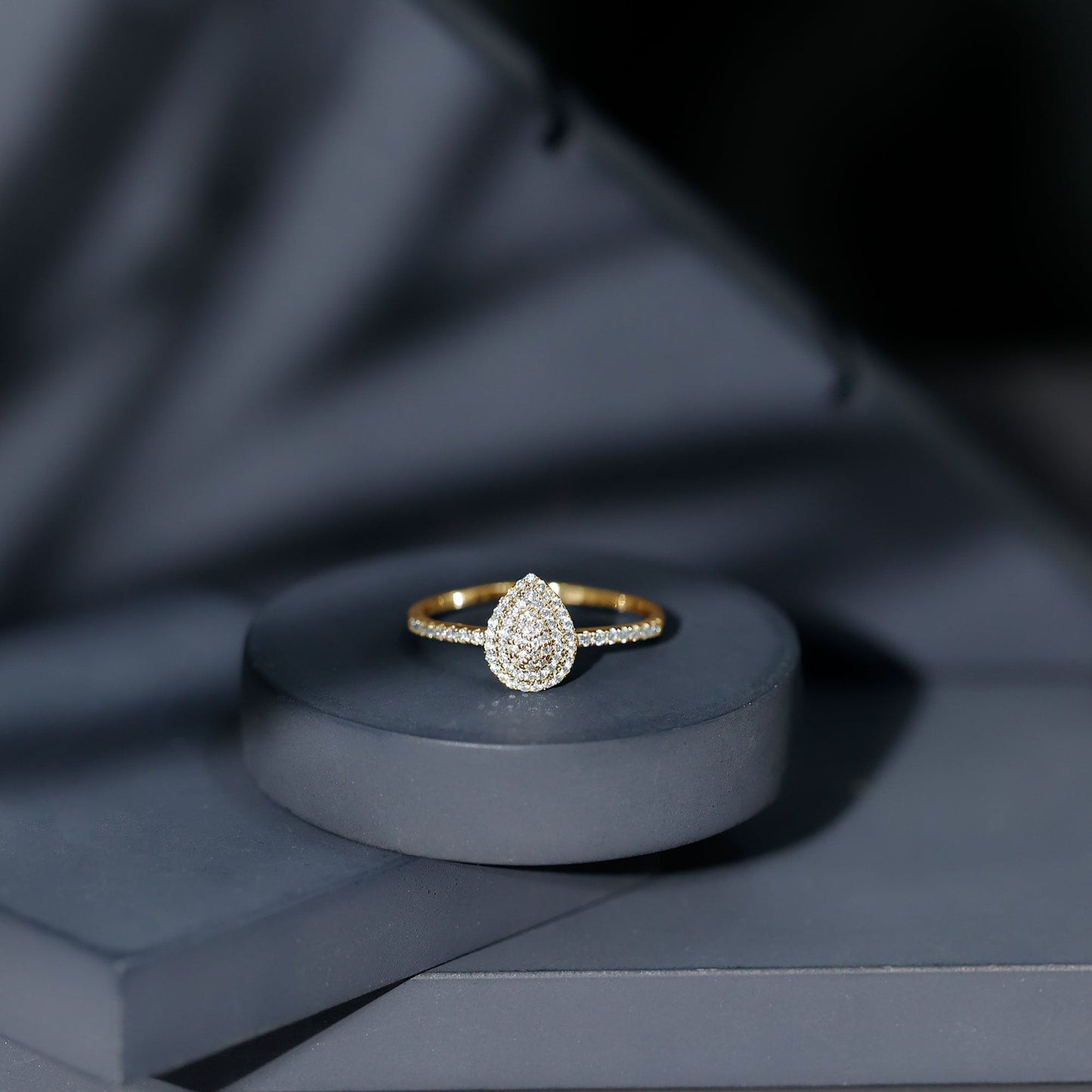 Diamond Pear Shaped Engagement Ring