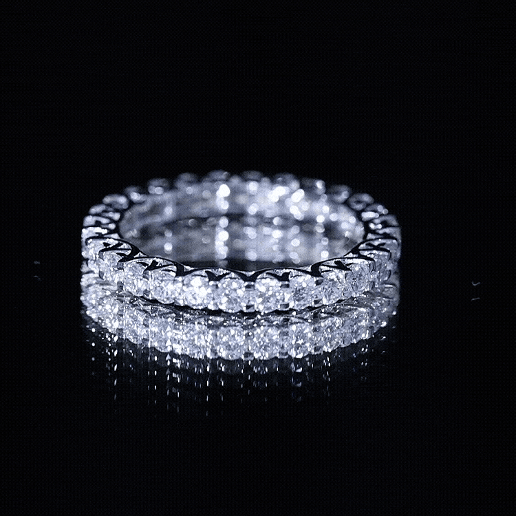Brilliant Cut Moissanite Eternity Wedding Ring for Women
