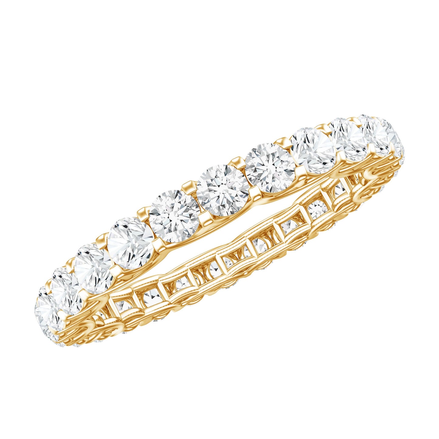 Brilliant Cut Moissanite Eternity Wedding Ring for Women