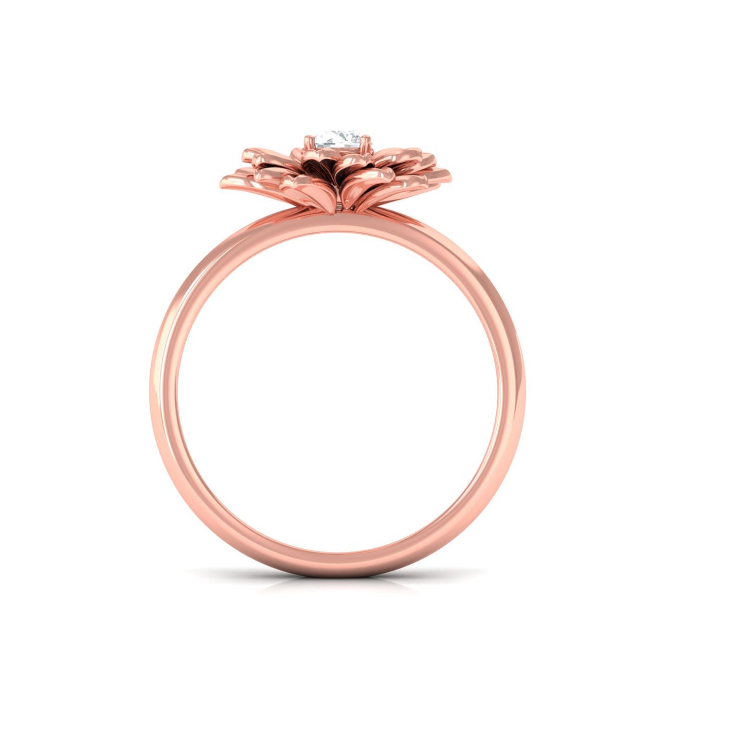 Certified Real Diamond Floral Engagement Ring