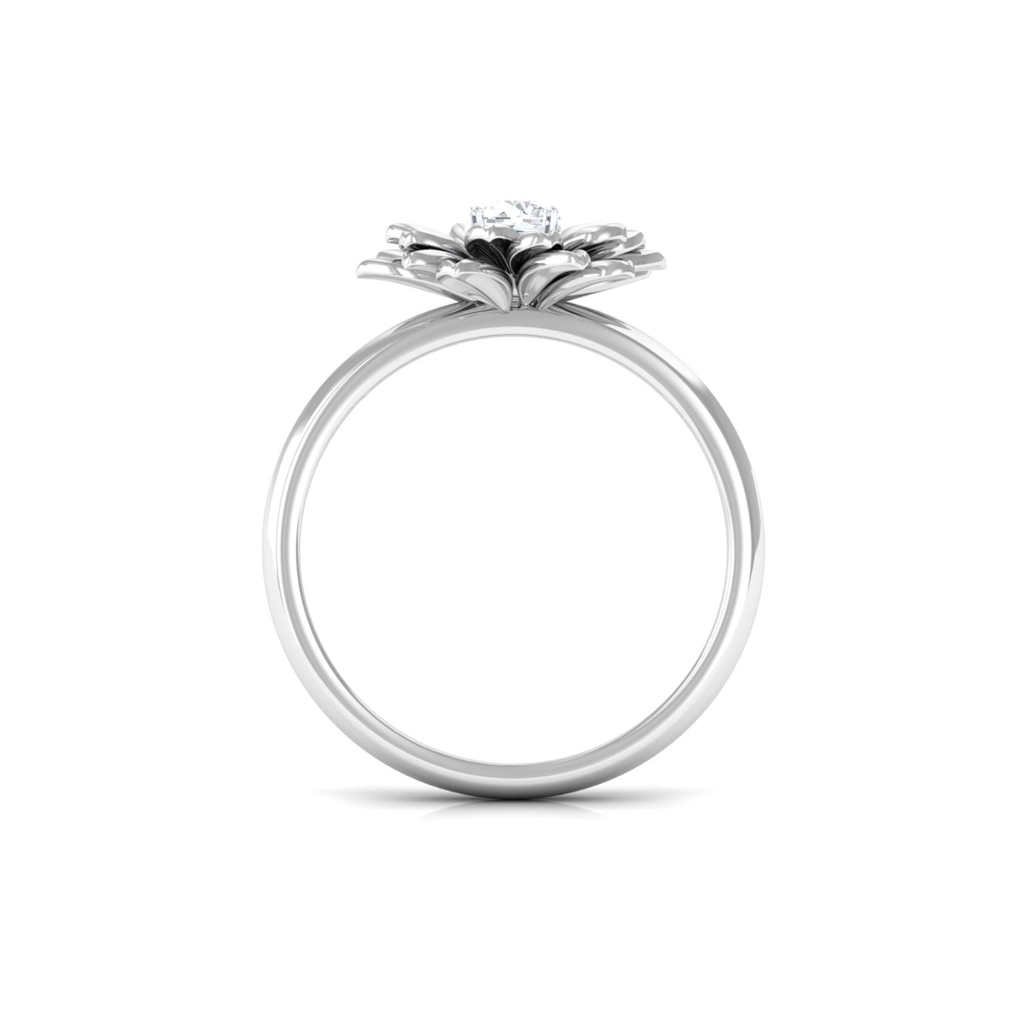 Certified Real Diamond Floral Engagement Ring