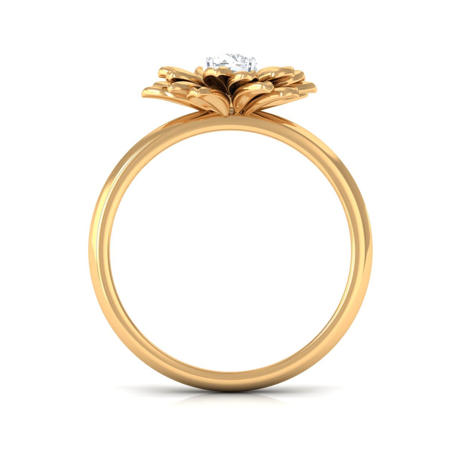 Certified Real Diamond Floral Engagement Ring