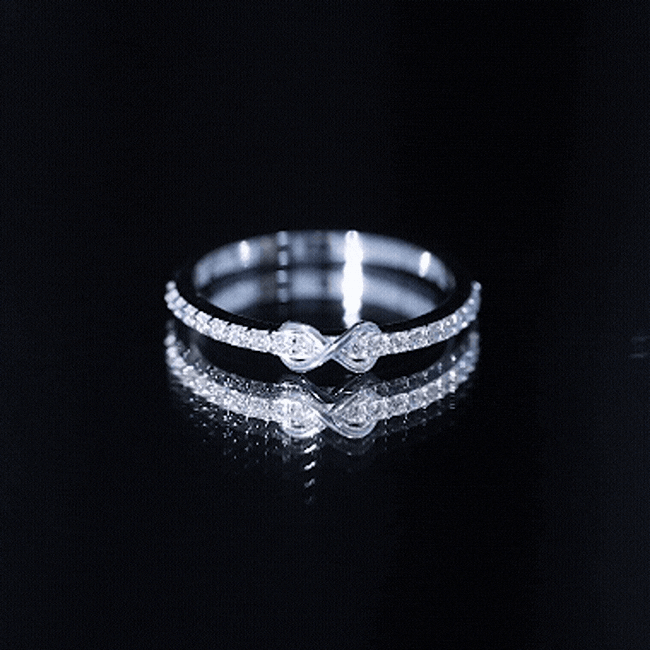 Brilliant Cut Diamond Infinity Promise Ring For Women