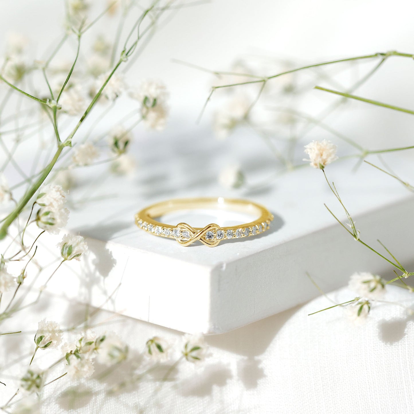 Brilliant Cut Diamond Infinity Promise Ring For Women