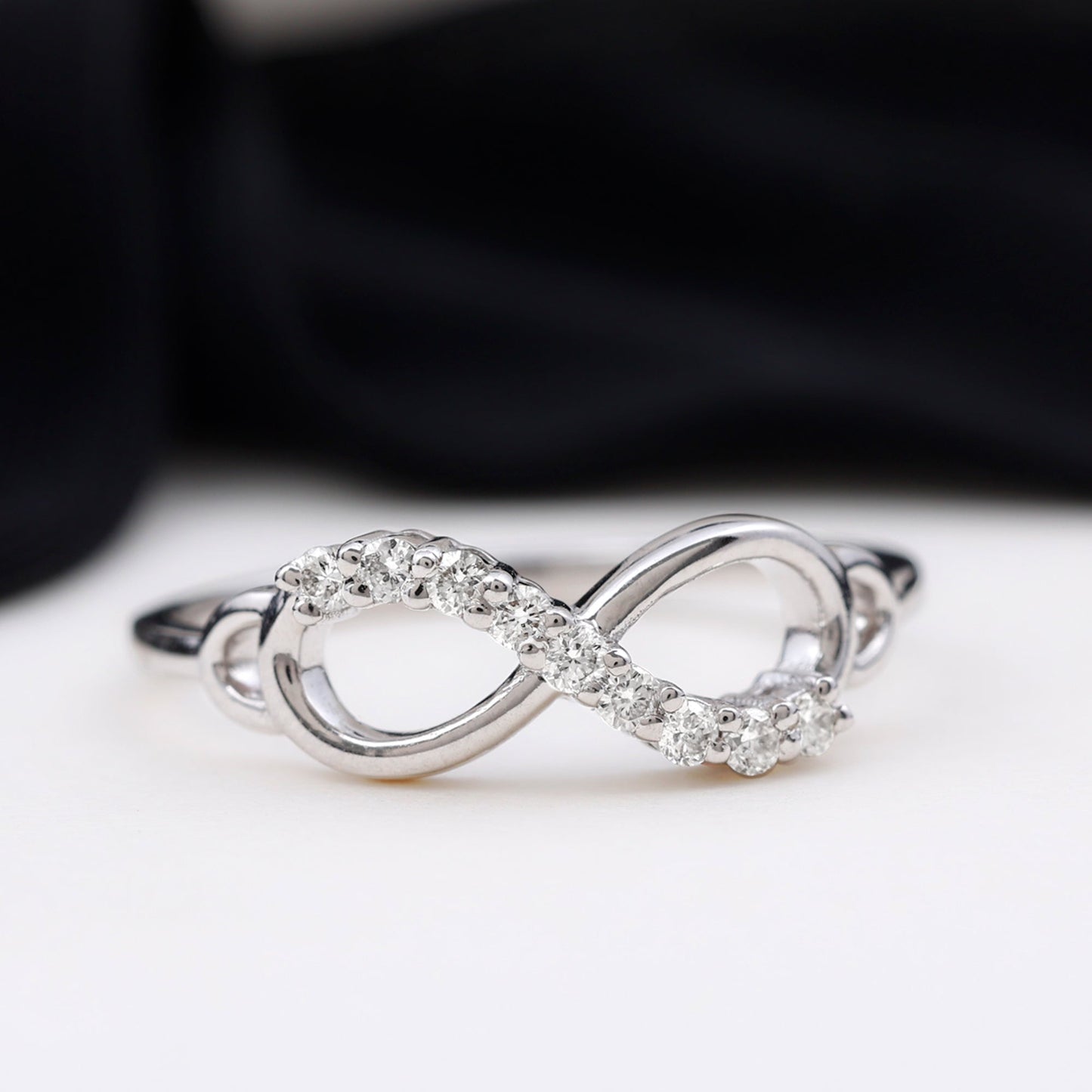 Certified Prong Set Diamond Infinity Promise Ring