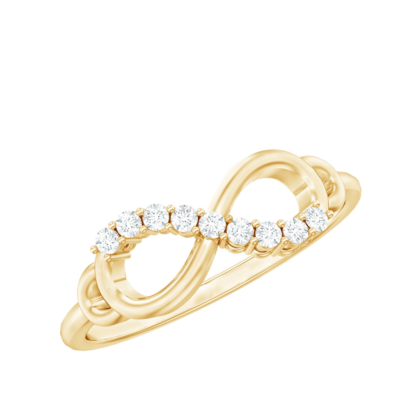 Certified Prong Set Diamond Infinity Promise Ring