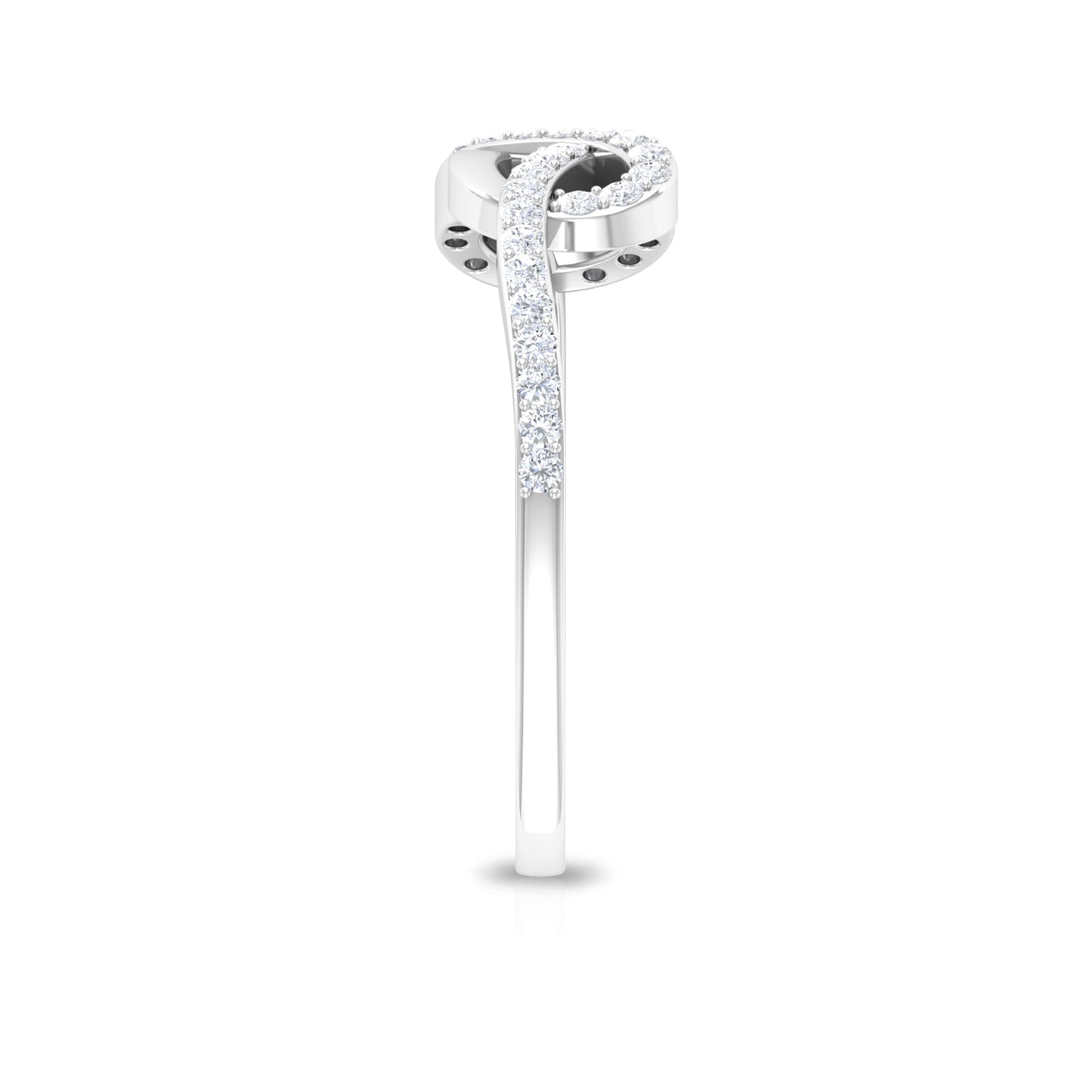 Certified Natural Diamond Infinity Ring for Valentines