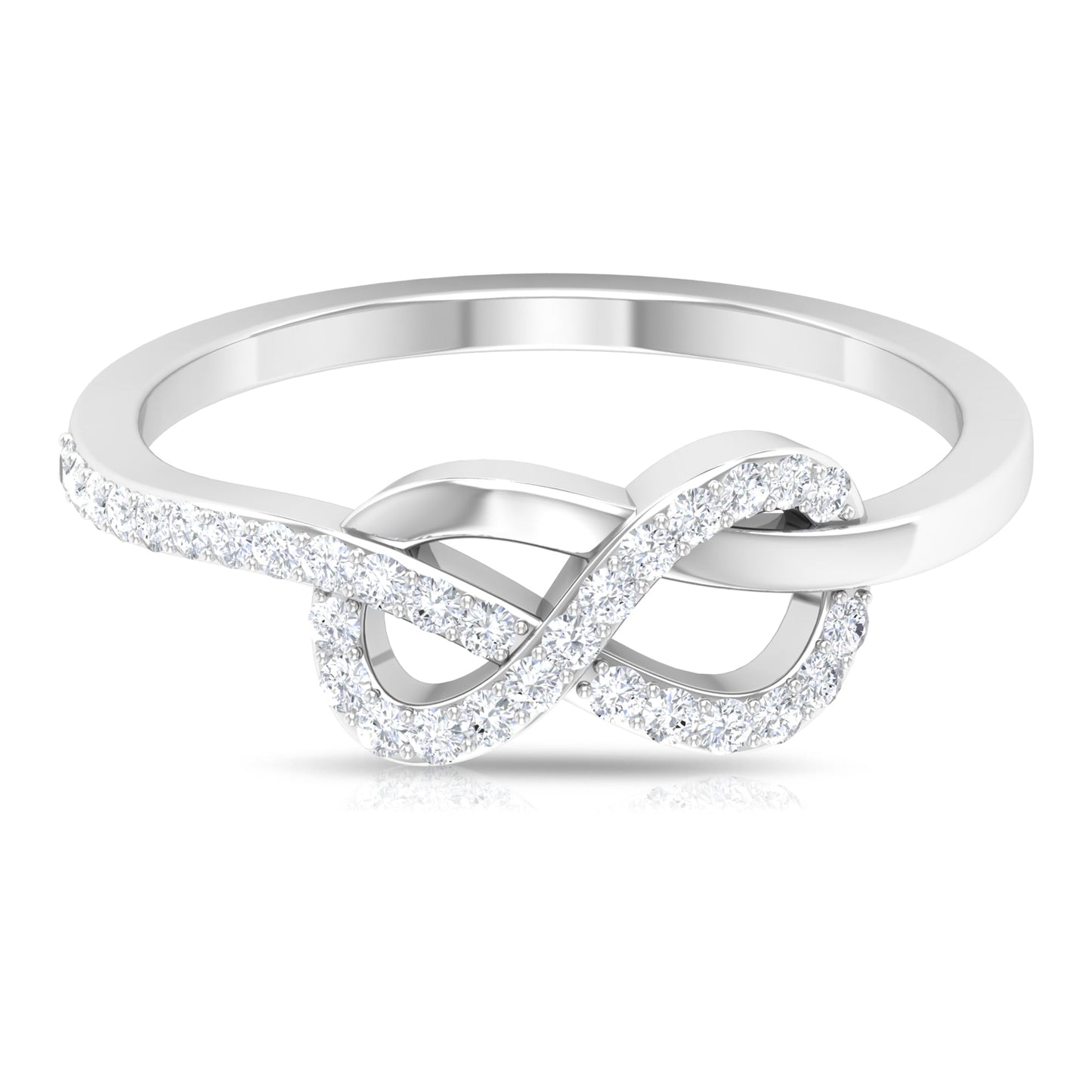 Certified Natural Diamond Infinity Ring for Valentines