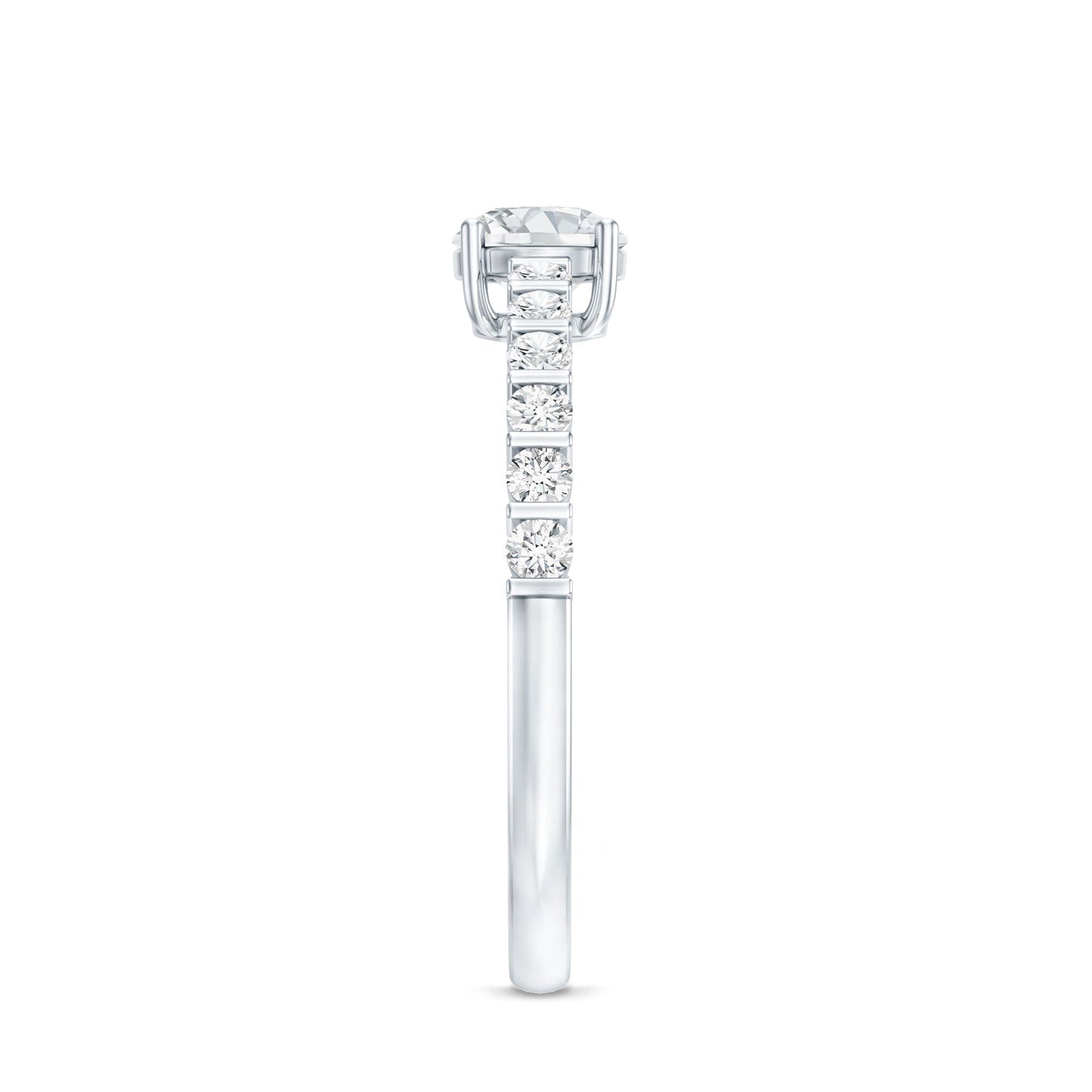Round Brilliant Cut Moissanite Proposal Ring