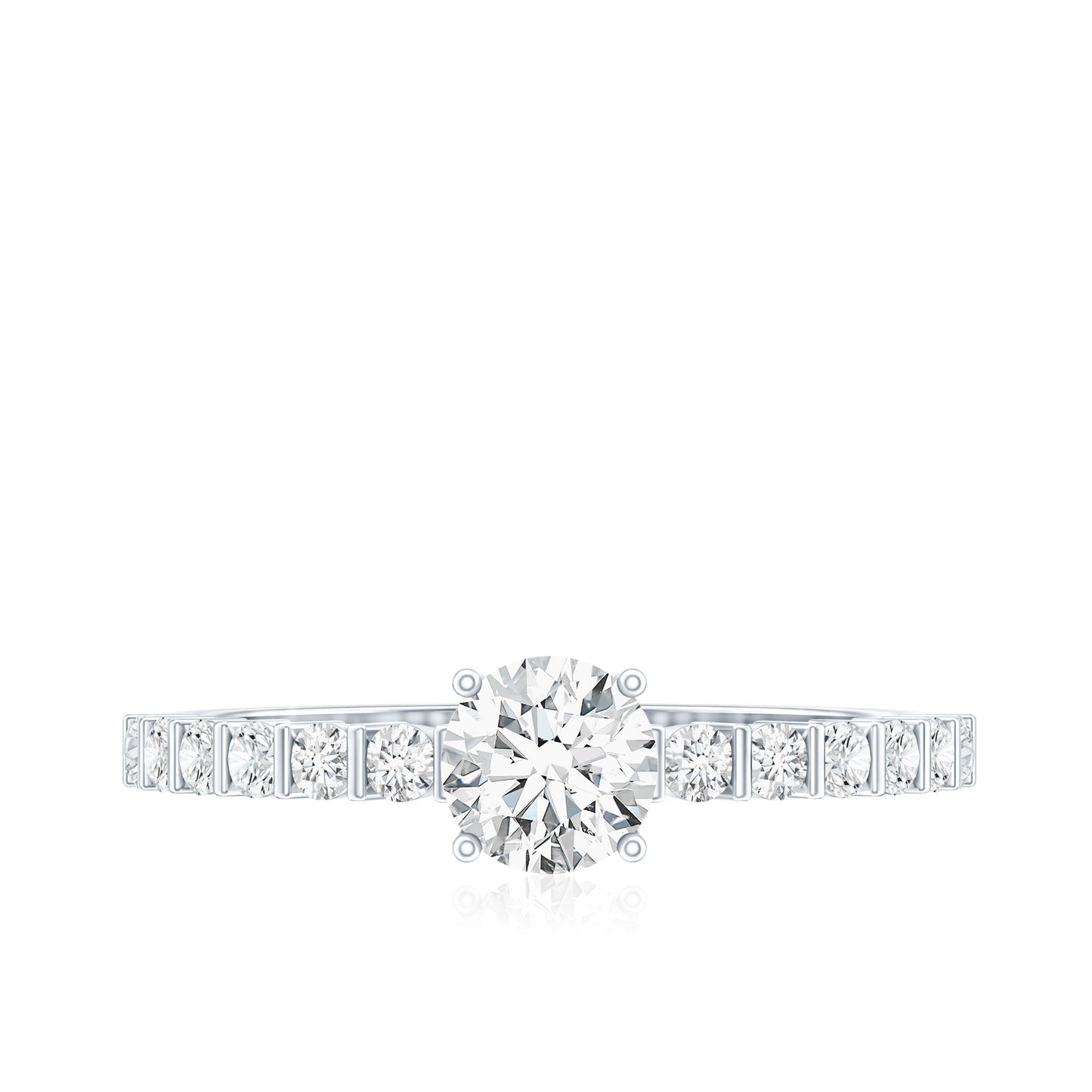 Round Brilliant Cut Moissanite Proposal Ring