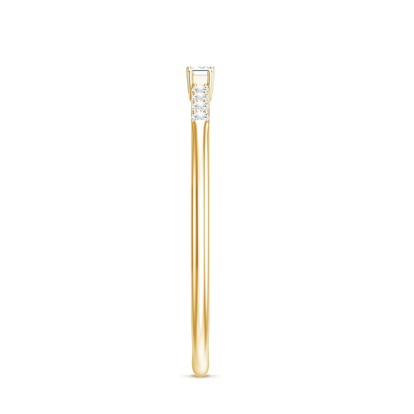 Baguette Diamond Stackable Ring in East West Style