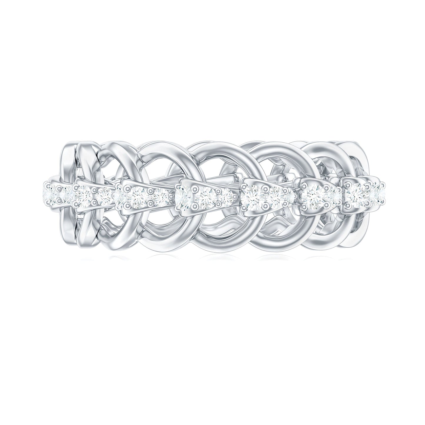 Certified Moissanite Eternity Wedding Band for Women