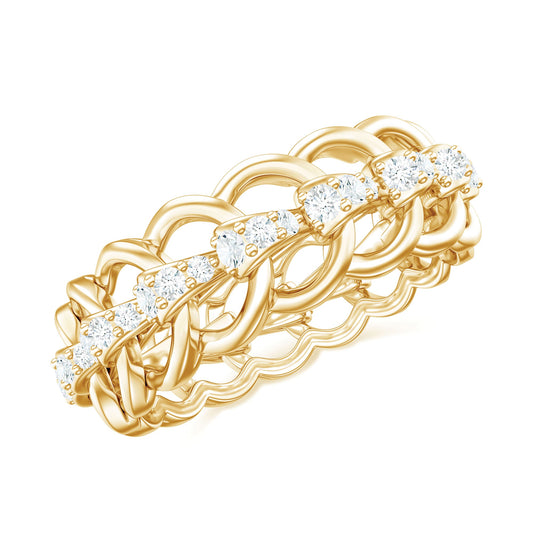 Certified Moissanite Eternity Wedding Band for Women