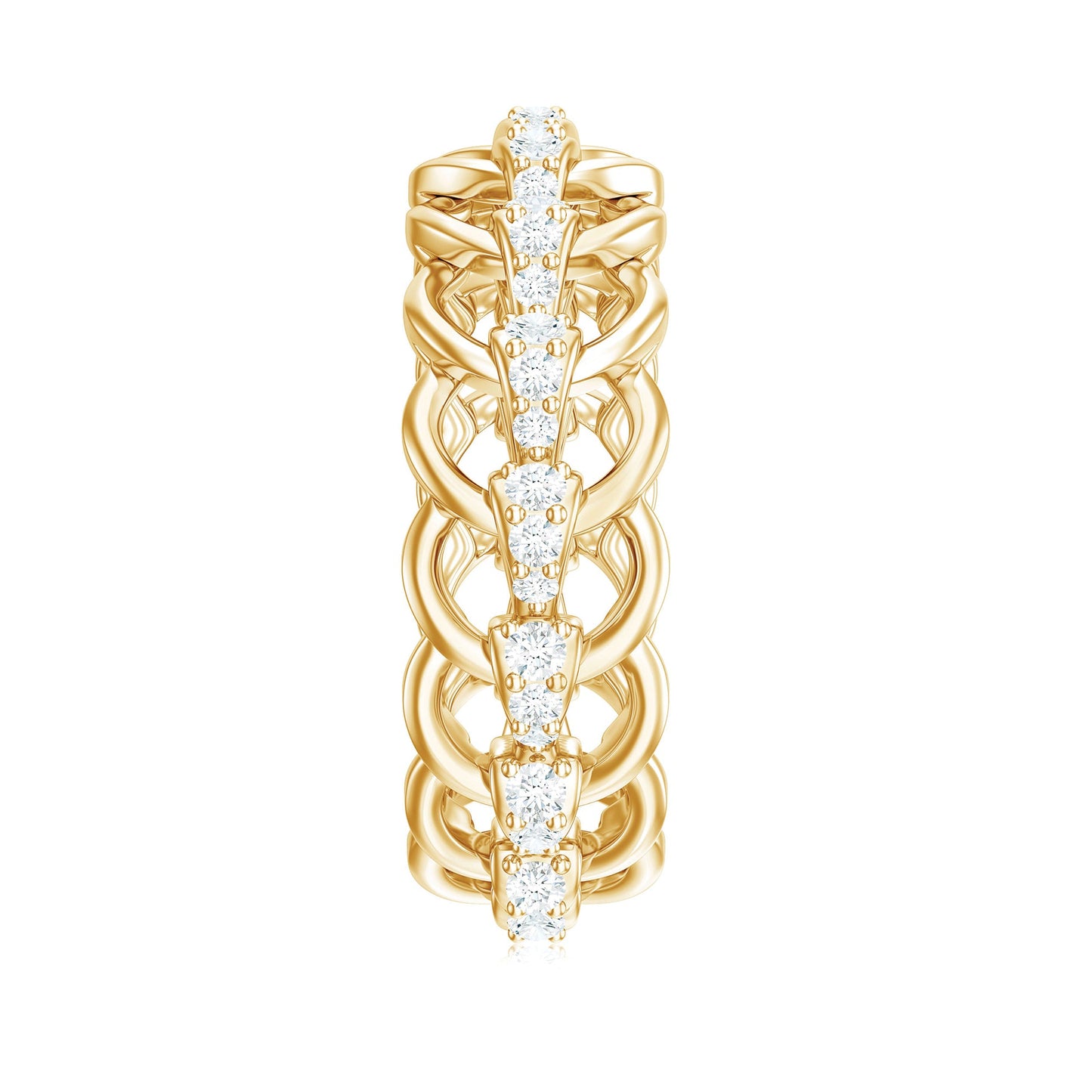 Certified Moissanite Eternity Wedding Band for Women