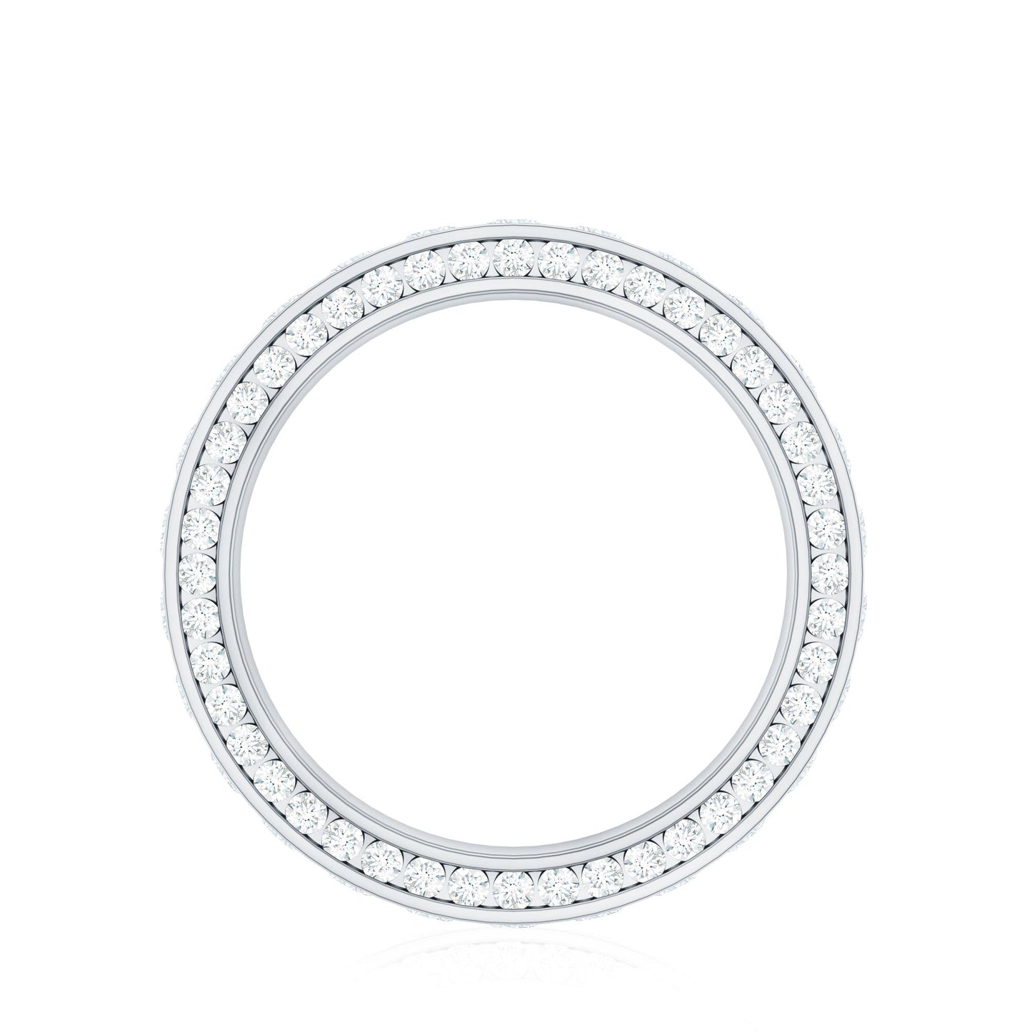 Certified Moissanite Eternity Ring in Channel Setting