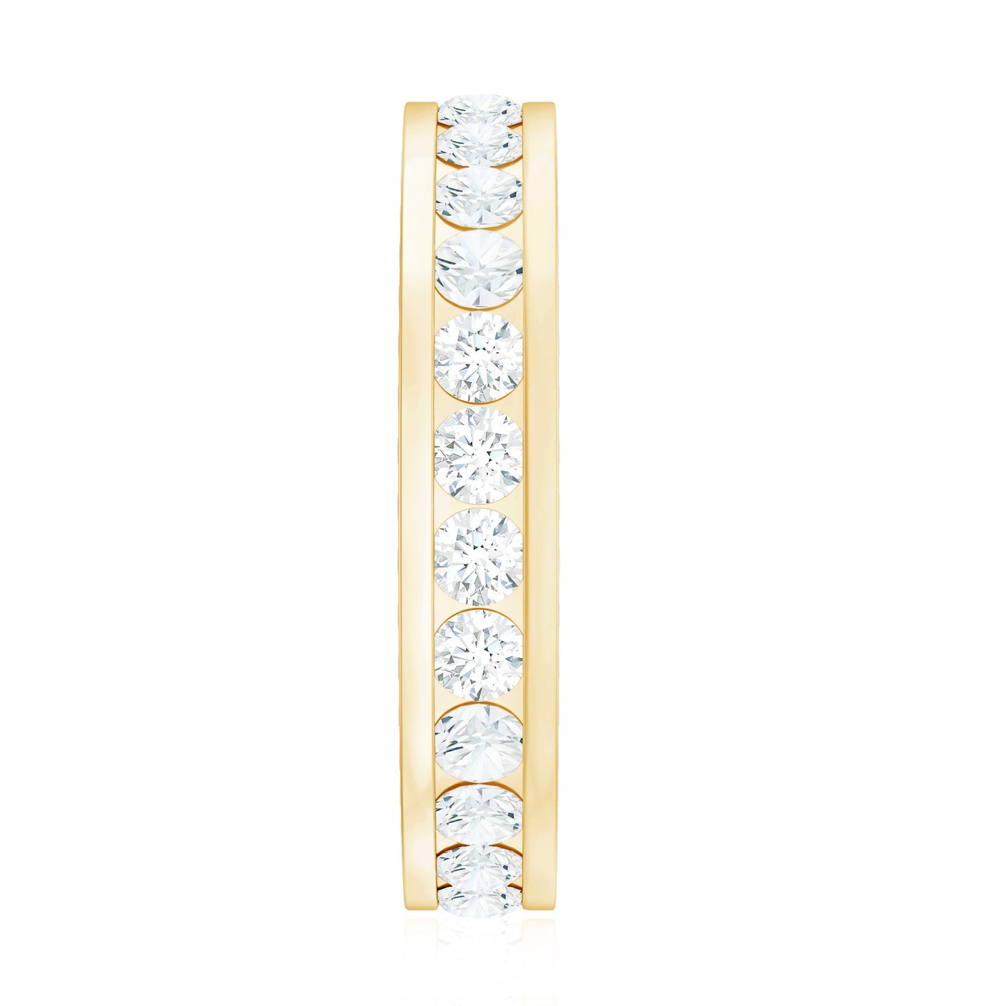 Certified Moissanite Eternity Ring in Channel Setting